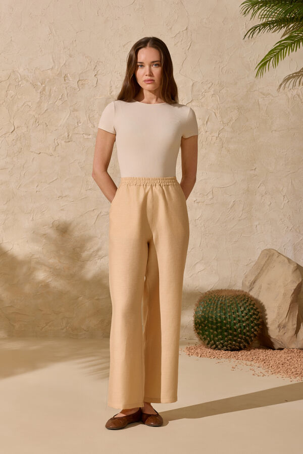 Bej Kemerli Pantolon - Aker (1)