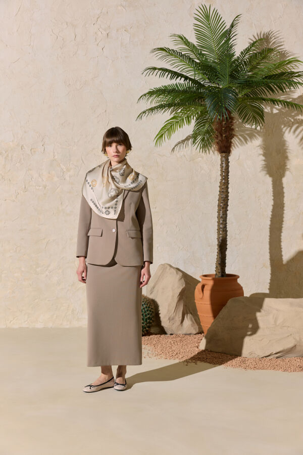 Bej Klasik Blazer Ceket - Aker