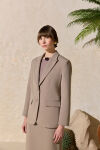 Bej Klasik Blazer Ceket - 4