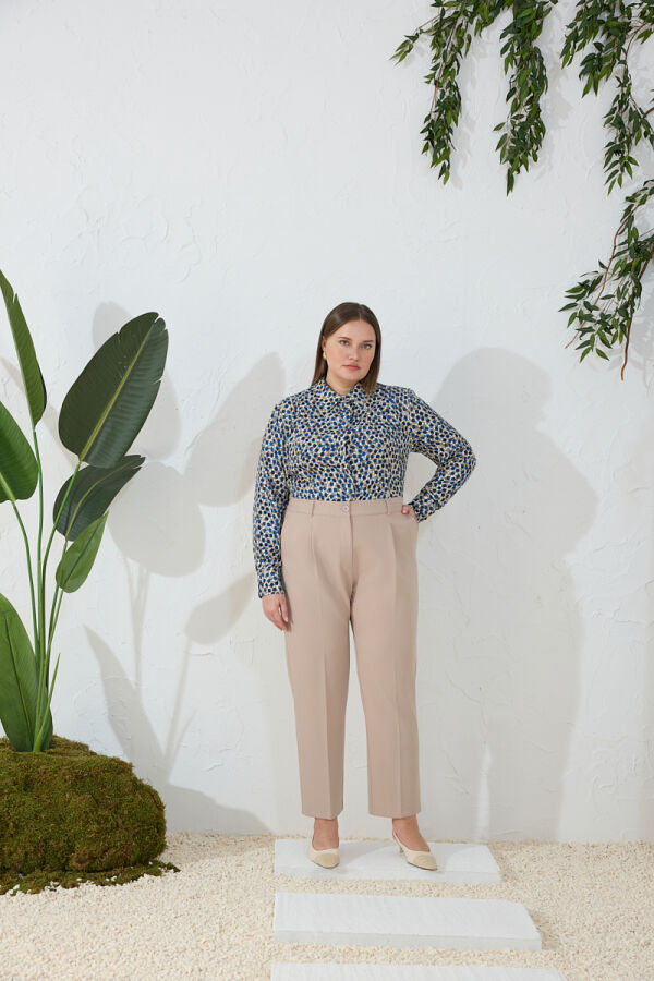 Bej Klasik Pantolon - Aker