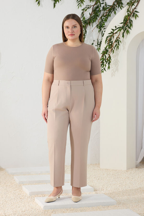 Bej Klasik Pantolon - 3