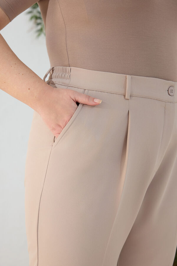 Bej Klasik Pantolon - 6