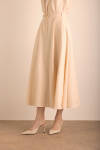 Bej Kloş Keten Etek - 5