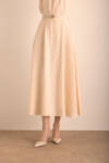 Bej Kloş Keten Etek - 6