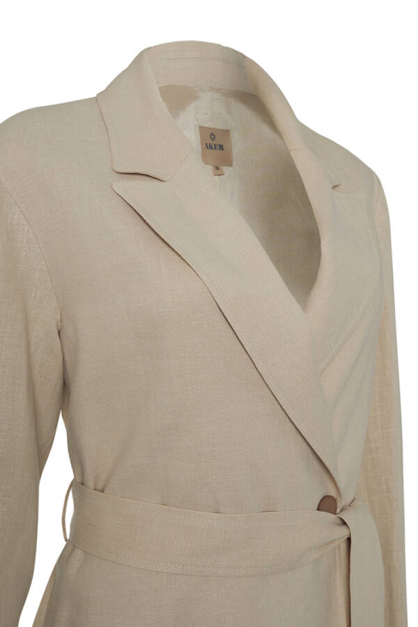 Bej Kruvaze Keten Kap - Aker (1)