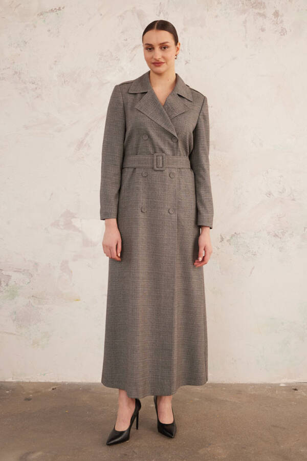 Bej Kruvaze Keten Pardösü - 2