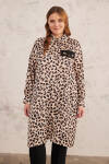 Bej Leopar Desen Rahat Kesim Tunik - 2