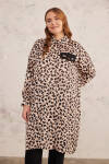 Bej Leopar Desen Rahat Kesim Tunik - 6