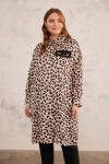 Bej Leopar Desen Rahat Kesim Tunik - 7