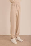 Bej Logo Detaylı Jogger Eşofman Altı - 5