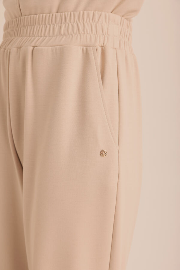 Bej Logo Detaylı Jogger Eşofman Altı - 3