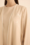 Bej Nakış ve Biyeli Tencel Tweenset - 6