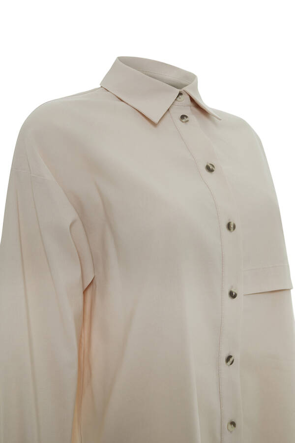 Bej Ön ve Arkası Anler Kup Detaylı Tunik - Aker (1)