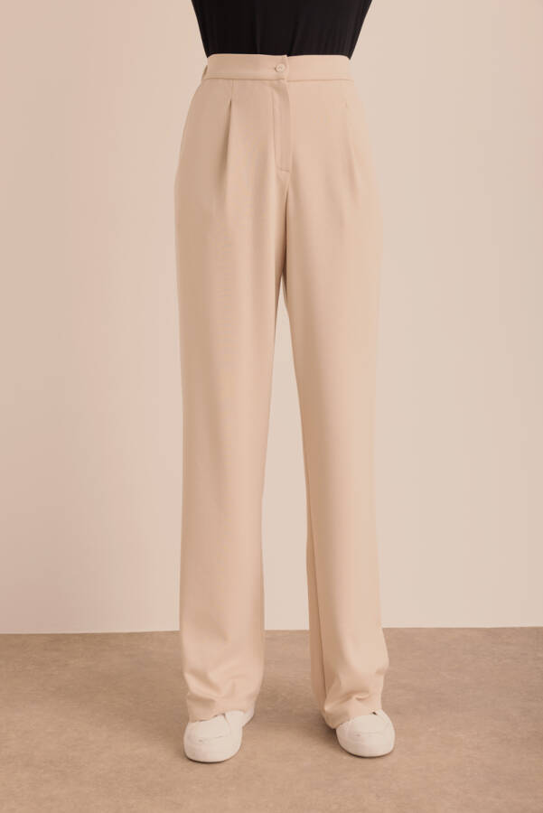 Bej Örme Palazzo Pantolon - Aker (1)
