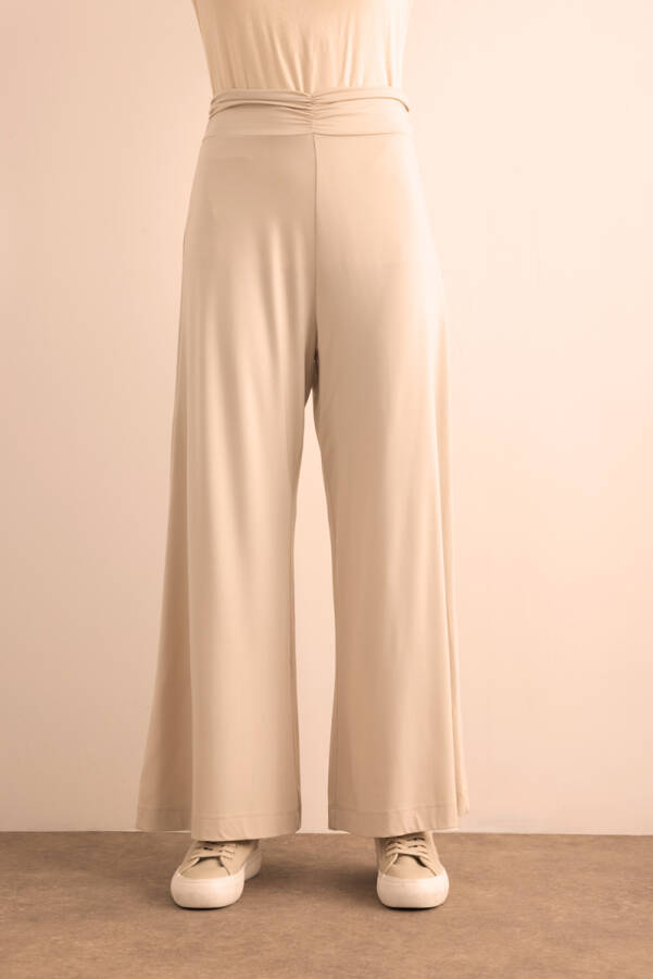 Bej Örme Pantolon Etek - 2