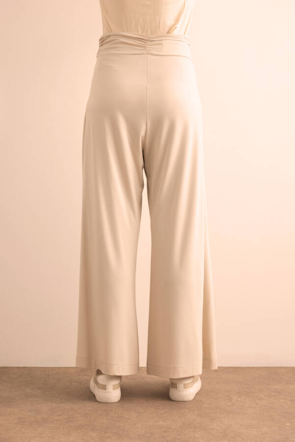 Bej Örme Pantolon Etek - 5