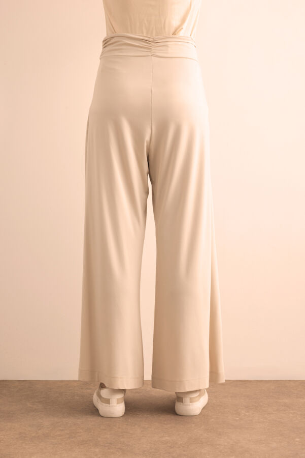 Bej Örme Pantolon Etek - 5