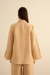 Bej Rahat Form Tencel Keten Tunik - 7