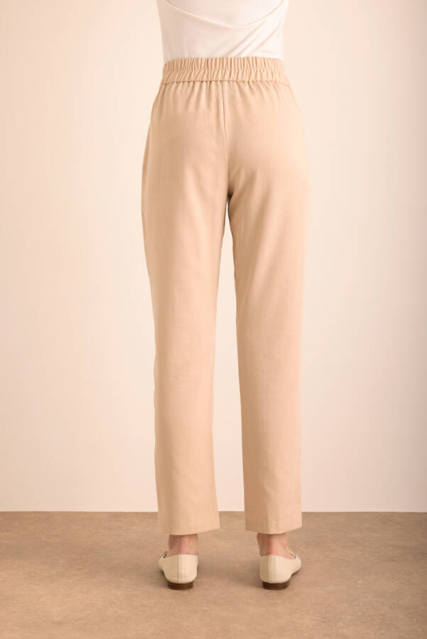 Bej Tencel Cotton Pantolon - 6