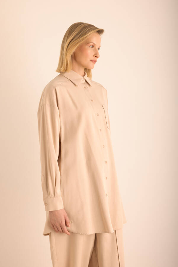 Bej Tencel Cotton Tunik - 5