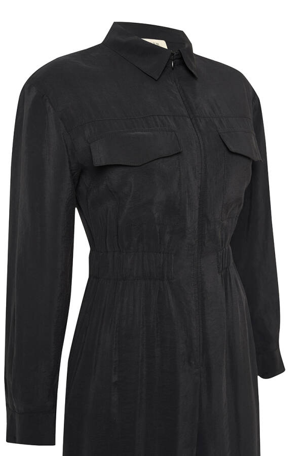 Siyah Beli Lastikli Tulum - 2