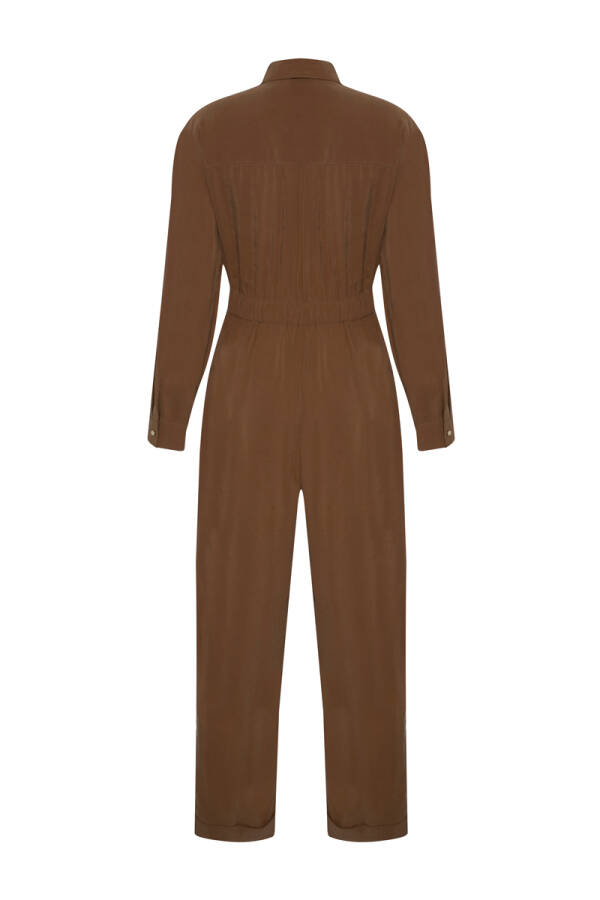 Kahverengi Beli Lastikli Tulum - 2