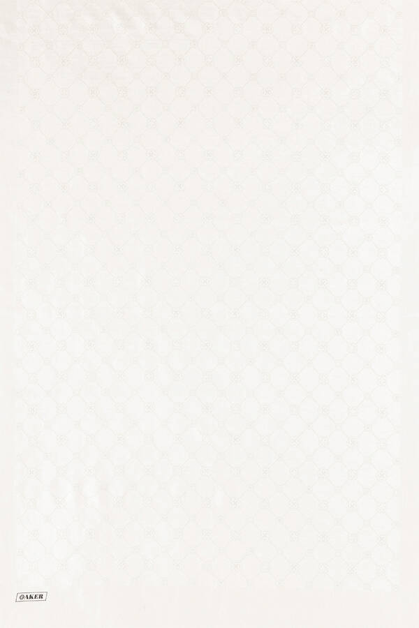 Beyaz 70X190 CM Koza Şal - Aker