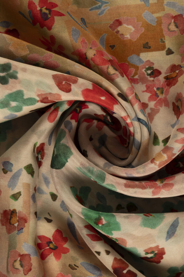 Beyaz 75X200 İpek Koton Şal - 2