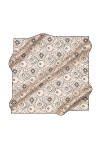 Beyaz 90X90 İpek Krep Saten Eşarp 