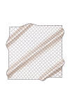 Beyaz 90X90 İpek Krep Saten Eşarp 