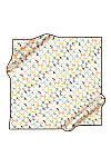 Beyaz 90X90 İpek Krep Saten Eşarp - 2