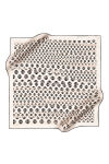 Beyaz 90X90 İpek Krep Saten Eşarp 