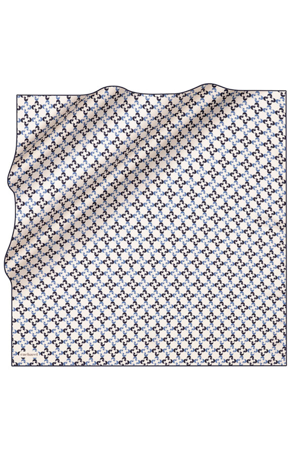 Beyaz 90X90 İpek Twill Eşarp - Cacharel