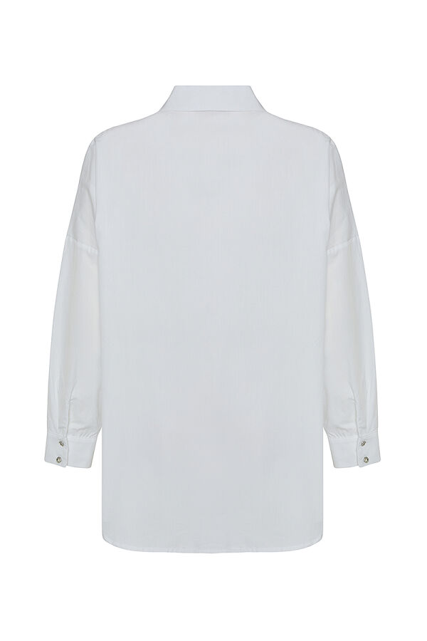 Beyaz Basic Cotton Bluz - 3