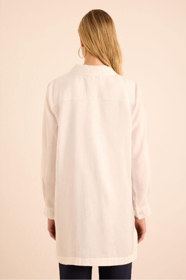 Beyaz Basic Tunik - 6