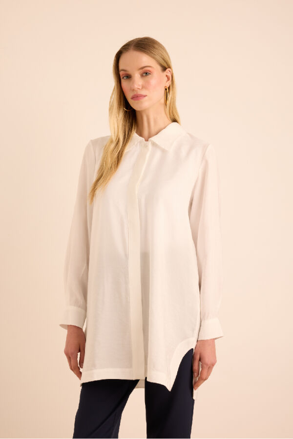 Beyaz Basic Tunik - 5