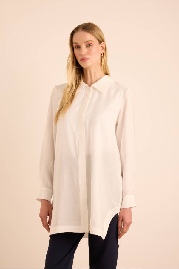 Beyaz Basic Tunik - 5