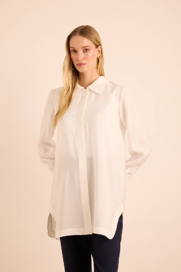 Beyaz Basic Tunik - Aker (1)