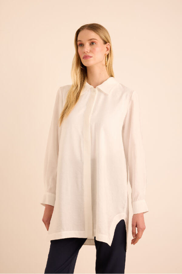 Beyaz Basic Tunik - 3