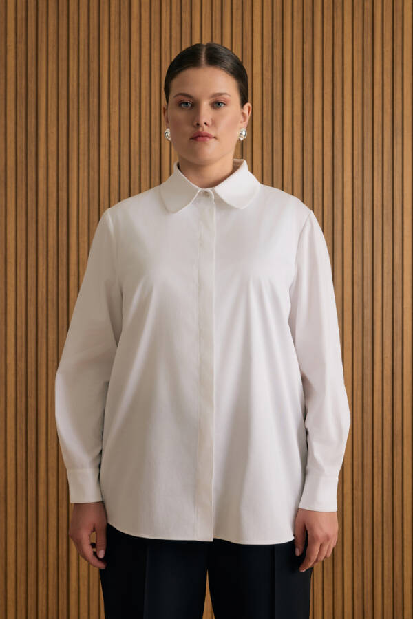 Beyaz Cotton Bluz - Aker (1)