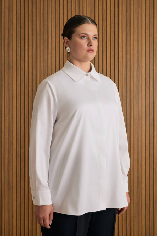 Beyaz Cotton Bluz - 3