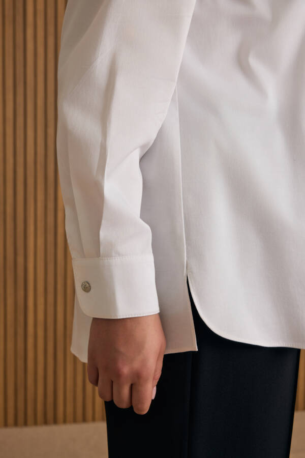 Beyaz Cotton Bluz - 4