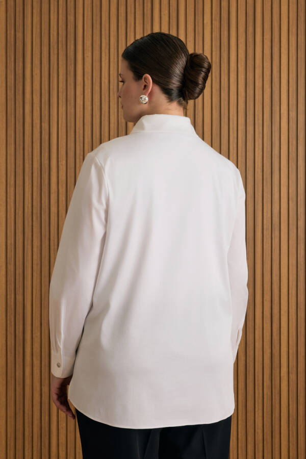 Beyaz Cotton Bluz - 5