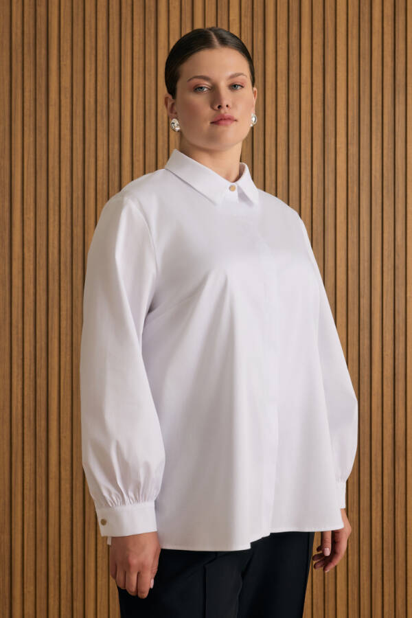 Beyaz Cotton Bluz - 3