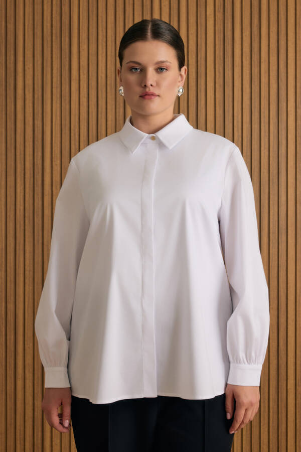 Beyaz Cotton Bluz - 2