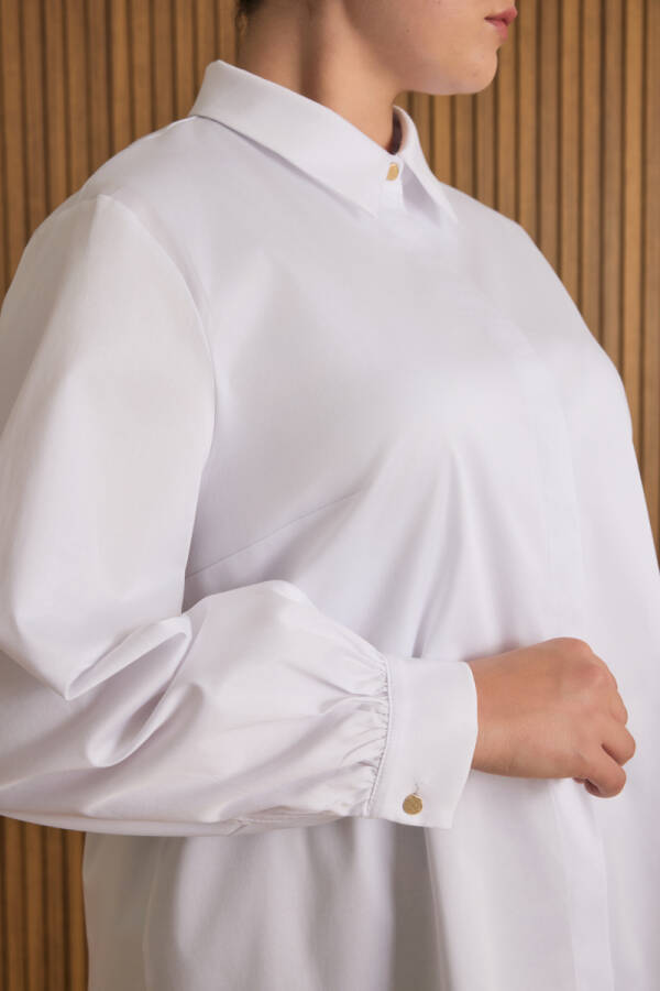 Beyaz Cotton Bluz - 5