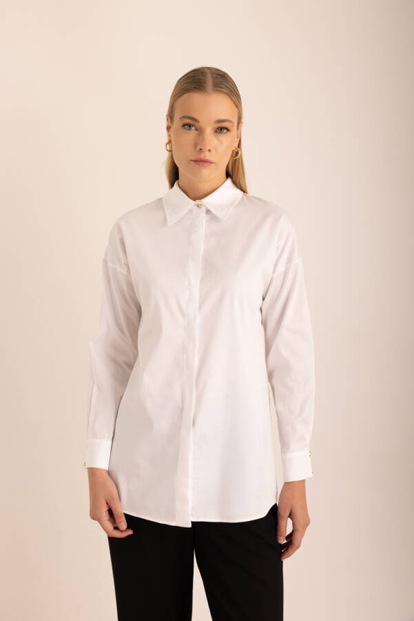 Beyaz Cotton Gömlek - Aker (1)