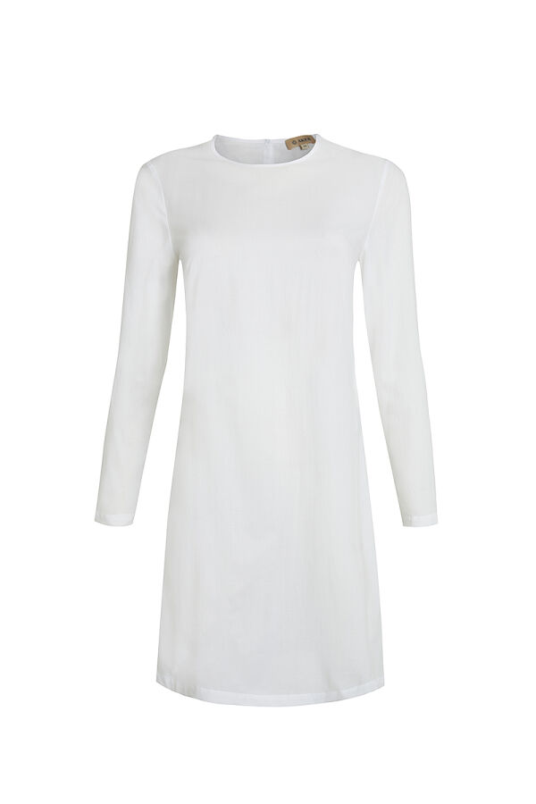 Beyaz Cotton Jüpon Tunik - Aker