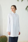 Beyaz Duble Kol Gömlek - 4