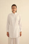 Beyaz Keten Tunik - 2